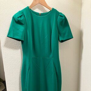 Calvin Klein Green Tulip Sleeve Dress, Size 2